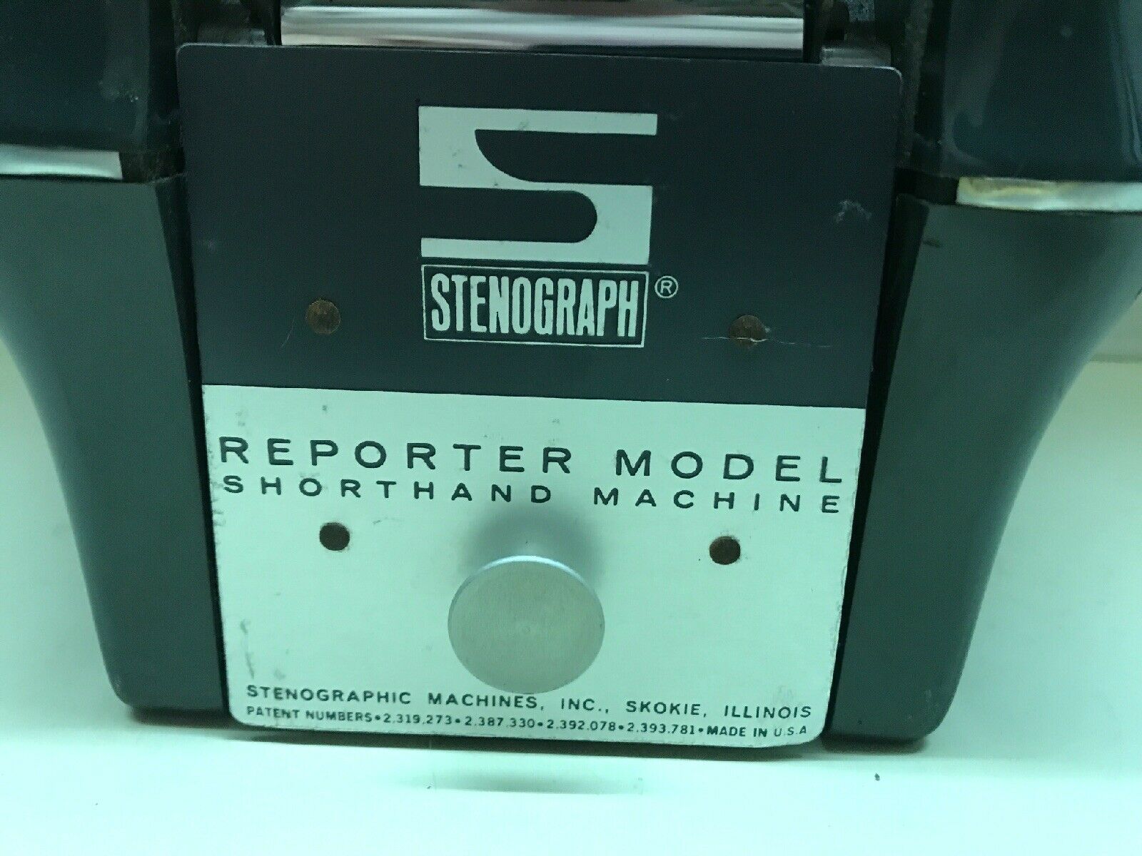 Vintage Stenograph Reporter Model / Stenographic Machines Inc Skokie - USED