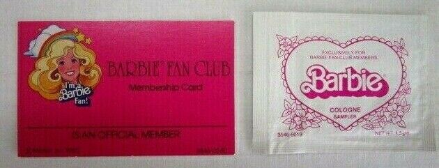 barbie fan club membership card