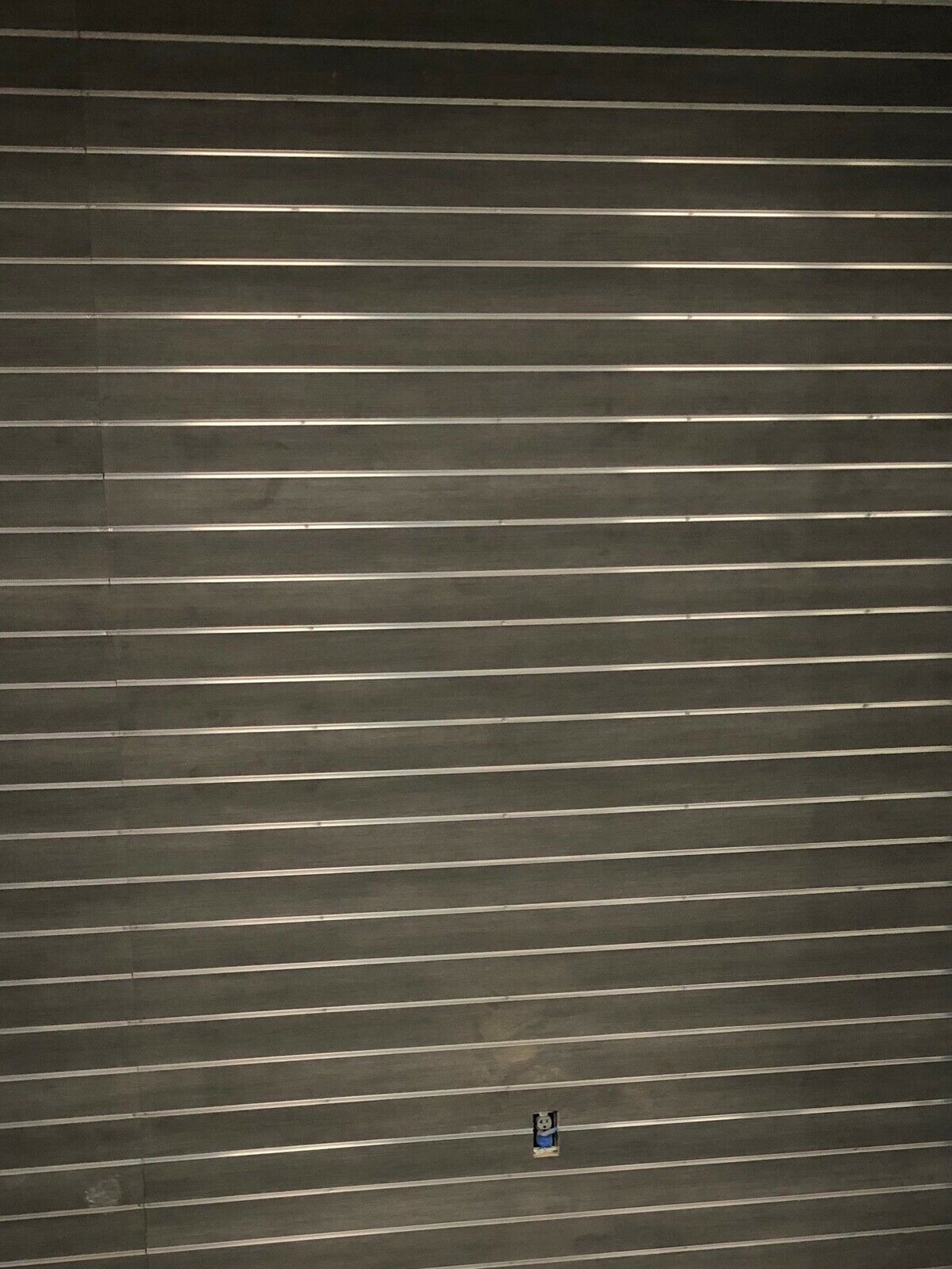 1 Lot 21 Slatwall panels 4x8 with bright aluminum slat. Charcoal gray