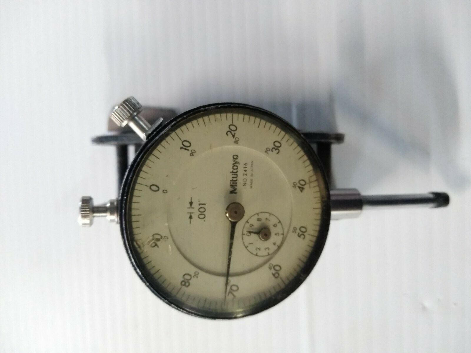 Mitutoyo 2416 Dial Indicator .001 Japan with clamp