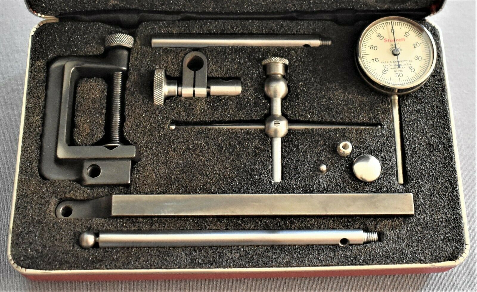 Starrett 196A1Z Universal Back Plunger Dial Indicator Set FREE SHIPPING